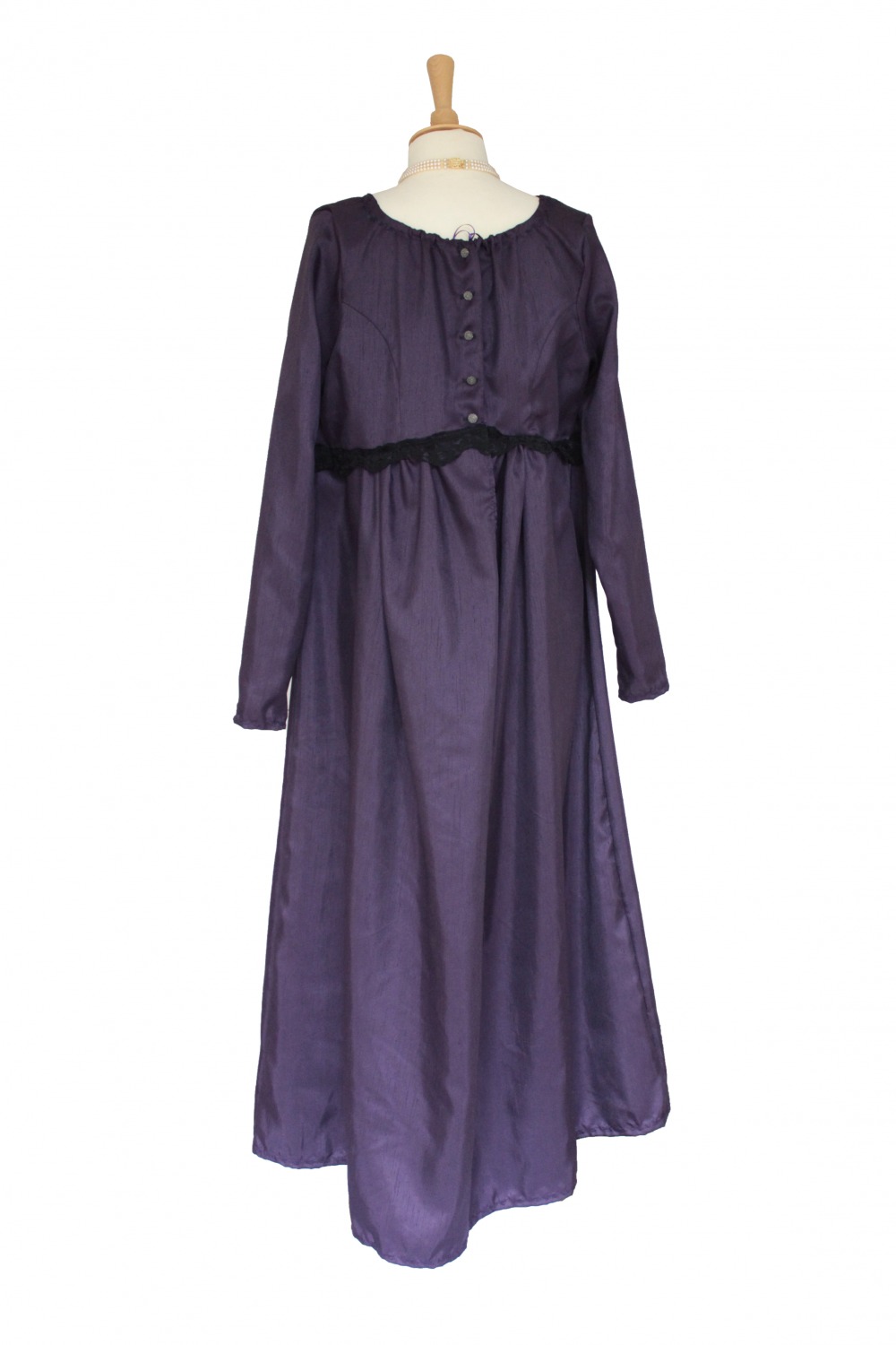 Ladies 18th 19th Regency Jane Austen Costume Long Sleeved Evening Ball Gown Size 20 - 22 Image